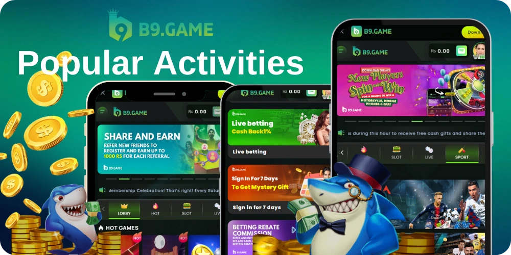 Popular Activities in the B9 Game